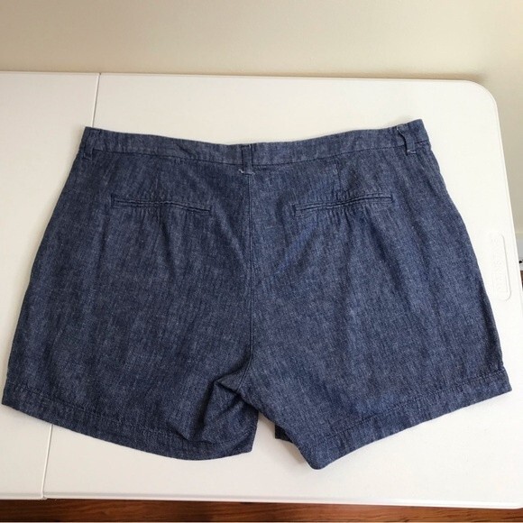 Old Navy Everyday Shorts Chambray Linen Blend Women's 16 High Waist 5" Inseam - Picture 14 of 14